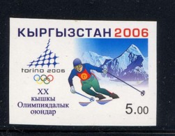 KIRGHIZISTAN 2006, TURIN, SKI ALPIN, 1 Valeur NON DENTELE / IMPERFORATED, Neuf / Mint. R1979nd - Invierno 2006: Turín