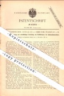 Original Patent - Maschinenfabrik Gros & Co In Oberursel - Frankfurt A.M., 1887 , Nähmaschine Für Sohlen , Schuhmacher ! - Oberursel