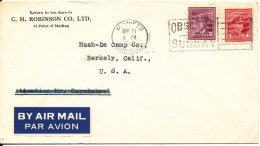 Canada Cover Sent Air Mail To USA 11-4-1946 - Covers & Documents