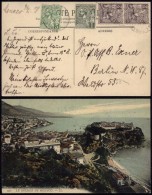 Monaco 1908 Postal History Rare Old Postcard Postal Stationery To Berlin Germany DB.359 - Covers & Documents