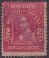 1911-101 CUBA REPUBLICA 1911. TELEGRAPH TELEGRAFO. Ed.93. 2c PAID POSTMARK. RARE. - Gebruikt