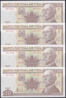 2005-BK-113 CUBA 2005. BANCO NACIONAL. 10$ MAXIMO GOMEZ UNC. 5 CONSECUTIVE. - Kuba