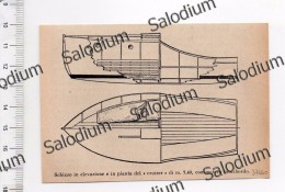 Barca Boat Cruiser - Immagine Ritagliata Da Pubblicazione Originale D´epoca - Other & Unclassified