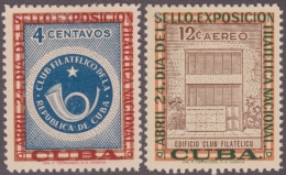 1957-255 CUBA REPUBLICA 1957. Ed. 692-93. MH DIA DEL SELLO. STAMP DAY. - Unused Stamps