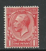 GB 1924 - 26 KGV 1d Scarlet Wmk 111 SG 419 Unused No Gum  ( L446 ) - Unused Stamps