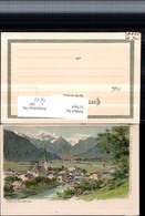 317695,Künstler AK E. T. Compton Zell Im Zillertal Totale Kirche Bergkulisse Pub Ottm - Compton, E.T.