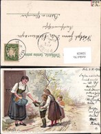 320028,Künstler Litho E. Döcker Serie XVIII Frau Kinder Sammeln Ostereier Ostern - Döcker, E.