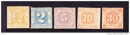 ALLEMAGNE THURN UND TAXIS, 5 TIMBRES * MH . (4D50) - Neufs