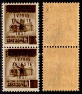 Italia-F01118 - 1945:Occ. Iugoslava Di Trieste - Sassone N.1A, Soprastampa.bruna,(++) MNH - Senza Difetti Occulti - - Jugoslawische Bes.: Triest
