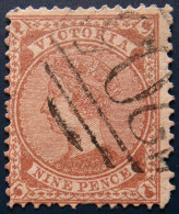 VICTORIA 1873 9d Queen Victoria USED Scott127 CV$25 Watermark : SINGLE LINED 10 - Used Stamps