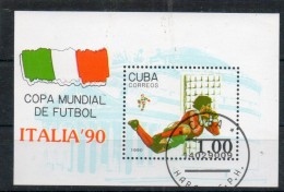 Cuba. Bloc Feuillet. Coupe Du Monde De Football 1990. Gardien De But - Blocs-feuillets