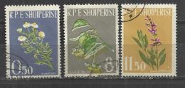 ALBANIA 1962 - FLOWERS OF HEALING PLANTS - CPL. SET - USED OBLITERE GESTEMPELT USADO - Medicinal Plants