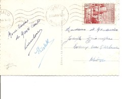 Monaco ( Carte Postale De 1949 De Monaco Vers La France à Voir) - Lettres & Documents