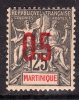 Martinique N° 79  X  Type Groupe Surchargé : 05 Sur 25 C. Trace De Charnière Sinon TB. - Neufs