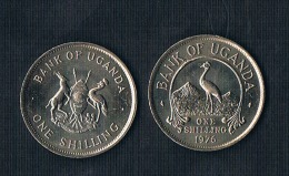 Uganda 1 Shilling 1976 - KM#5a ( Magnetic)- Rare! - Uganda