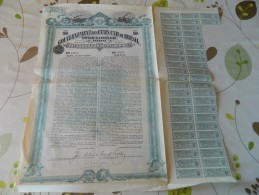 OBLIGATION 1909 DU GOUVERNEMENT DES ETATS UNIS DU BRESIL POUR EMPRUNT EN VUE CONSTRUCTION DE CHEMIN DE FER FEDERAUX - Chemin De Fer & Tramway