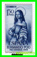 ESPAÑA -  FERNANDO POO  ( EUROPA )    SELLO   AÑO 1966  PRO INFANCIA - Fernando Po