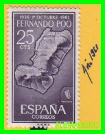 ESPAÑA -  FERNANDO POO  ( EUROPA )    SELLO   AÑO 1961  ANIVERSARIO GENERAL FRANCO - Fernando Poo