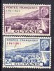 Inini N° 51 / 52  X Timbres De Guyane ( Mal Pétain)  Surchargé : La Paire  Trace De Charnière SinonTB - Ongebruikt