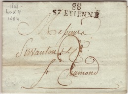 LOIRE - 88 St Etienne- Lettre à St Chamond -PD 40x11 -Tm2 - 1808 - 1792-1815: Dipartimenti Conquistati