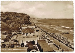 RB 1106 - Real Photo Postcard - Cars At The Sea Front - Branksome Chine Bournemouth Dorset Ex Hampshire - Bournemouth (until 1972)