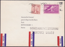 1962-H-29 CUBA 1962. TARJETA IMPRESOS A SUECIA SWEDEN.  MARCA CON LA UES A RECOGER CAFE. COFFE. - Cartas & Documentos
