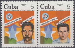 1981.51 CUBA 1981 MNH Ed.2784-85. XX ANIV DE ALFABETIZACION. EDUCATION. LITERACY CAMPAING SE TENEM. - Neufs