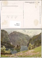 371091,Künstler AK E. T. Compton Königssee See M. Insel Christlieger Bergkulisse - Compton, E.T.