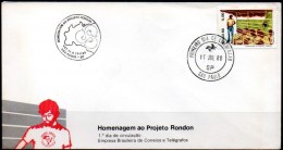 BRAZIL 1980 - First Day Cover With The Rondon Community Works Project Issue - FDC