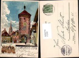 372304,Künstler Litho Heinrich Kley Freiburg Schwabentor Turm Mehrbildkarte - Kley
