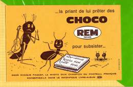 BUVARD & Blotting Paper :Choco REM  La Cigale Et La Fourmi  Reims - Sucreries & Gâteaux