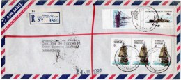 AUSTRALIAN ANTARCTIC TERRITORY 1982 - Registered Air Cover From Dubbo, N.S.W. To Buenos Aires, Argentina - Lettres & Documents