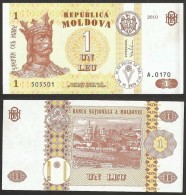 Moldova 2010 1 LEU P-8h UNC DE.201 - Moldavia