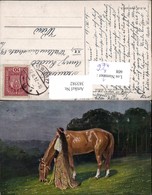 383582,Künstler AK Alfred Mailick Abendsonne Frau M. Langen Haaren Pferd - Mailick, Alfred