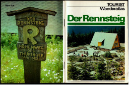 DDR VEB Tourist Wanderatlas  -  Der Rennsteig  -  Von 1981 - Thuringen