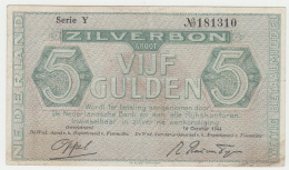 Netherlands 5 Gulden 1944 VF Pick 63 - 5 Gulden