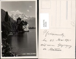 391254,Chateau De Chillon Schloss B. Veytaux Bergkulisse Kt Waadt - Veytaux