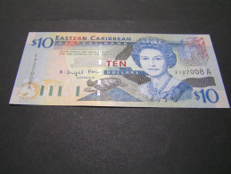 EAST CARIBBEAN STATES 10 Dollars UNC; - Caraibi Orientale