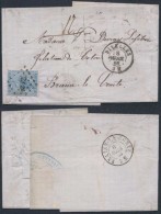 Belgium 1868 Postal History Rare Cover Nivelles To Braine Le Comte D.1015 - Briefe