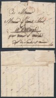 Belgium 1807 Postal History Rare Stampless Cover + Content Brussels To Navaugle D.1017 - Other & Unclassified