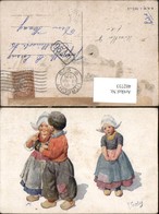 402733,Künstler AK Karl Feiertag Holländische Kinder Tracht Liebe Pub B.K.W.I. 887/5 - Feiertag, Karl