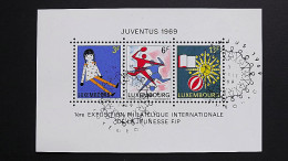 Luxemburg 785/7 Block 8 Oo/ESST, Briefmarkenausstellung „Juventus 1969“, Luxemburg - Blocs & Feuillets