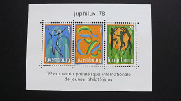 Luxemburg 964/6 Block 12 **/mnh, Internationale Briefmarkenausstellung JUPHILUX ’78 - Blocs & Feuillets