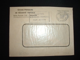 LETTRE CAISSE PRIMAIRE DE SECURITE SOCIALE OBL.MEC.11-10-1956 NANTES RP (44 LOIRE-ATLANTIQUE) - Lettere In Franchigia Civile