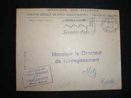 LETTRE DIRECTION GENERALE DES IMPOTS OBL.MEC.7-1-1959 CHAUMONT RP (52 HAUTE-MARNE) - Frankobriefe