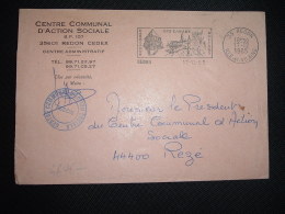 LETTRE CENTRE COMMUNAL D'ACTION SOCIALE OBL.MEC.17-12-1985 REDON (35 ILLE ET VILAINE) - Civil Frank Covers