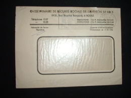 LETTRE CAISSE PRIMAIRE DE SECURITE SOCIALE OBL.MEC.12-2-1959 RODEZ RP (12 AVEYRON) - Frankobriefe