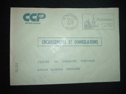 LETTRE CCP ENCAISSEMENTS ET DOMICILIATIONS OBL.MEC.4-4-1977 PUISEAUX (45 LOIRET) - Frankobriefe