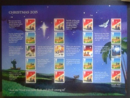 GREAT BRITAIN 2015   CHRISTMAS  SMILERS SHEET    MNH ** 102GROE9-2423) - Feuilles, Planches  Et Multiples