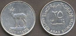 UAE 25+50 Fils +1 Dirham  2011 2013, 2014 XF/aUNC (3 Coins) - Emiratos Arabes